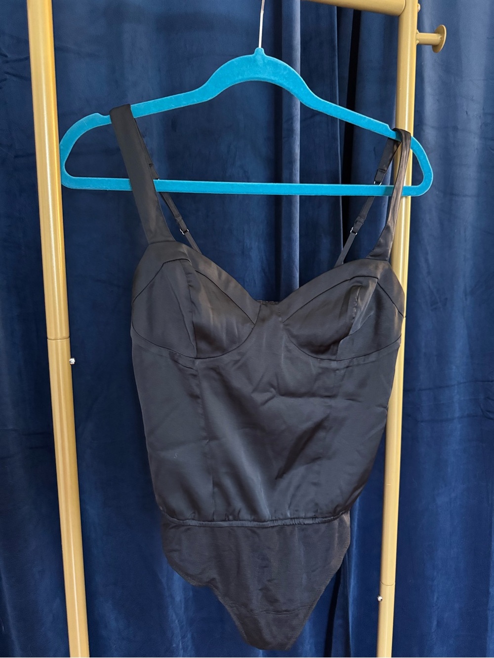 Abercrombie & Fitch Satin Corset Bodysuit - black M women’s